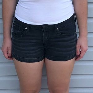 Black Denim Shorts
